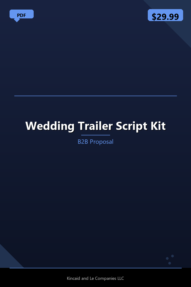 Wedding Trailer Script Kit