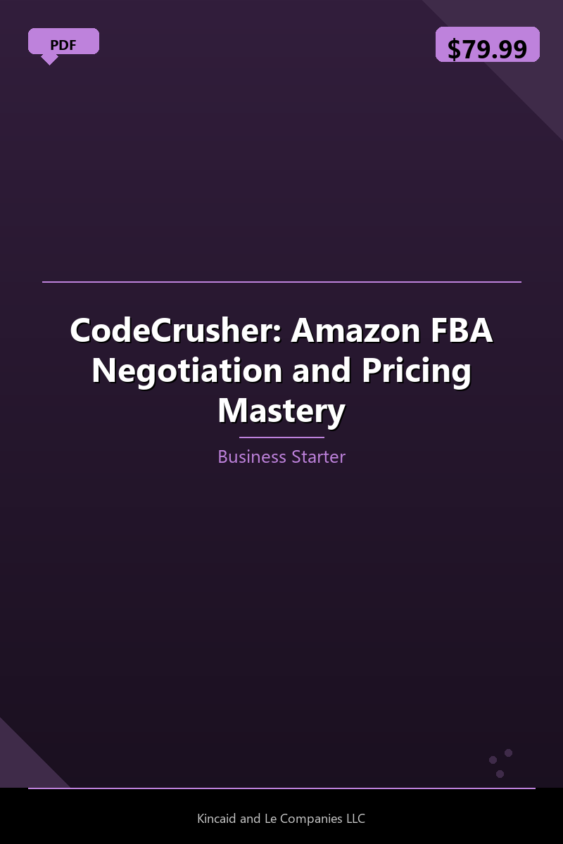 CodeCrusher: Amazon FBA Negotiation and Pricing Mastery