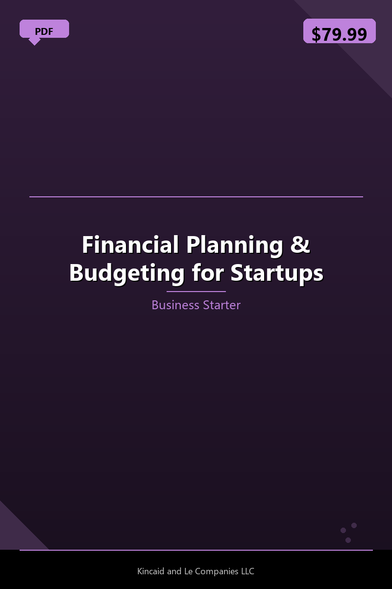 Financial Planning & Budgeting for Startups
