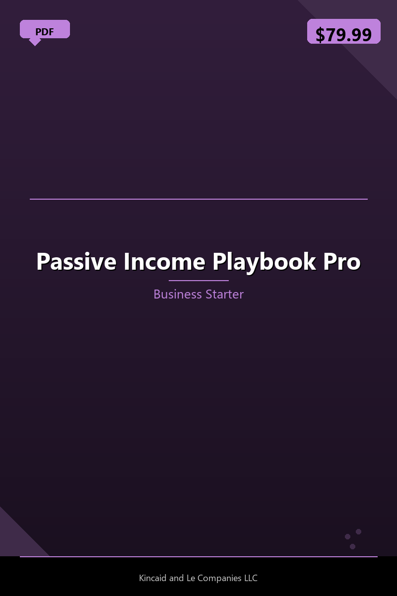 Passive Income Playbook Pro