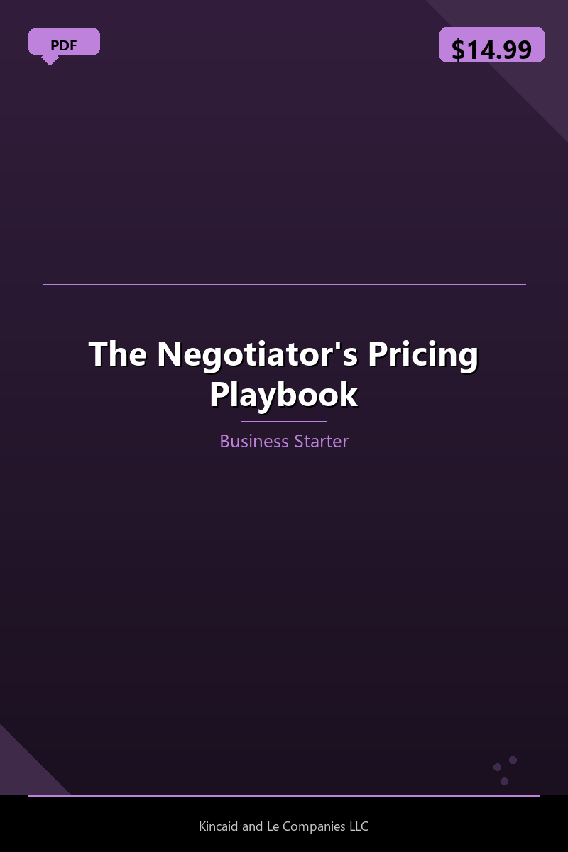 The Negotiator's Pricing Playbook