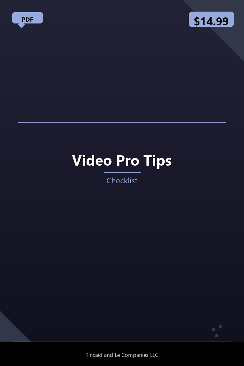 Video Pro Tips