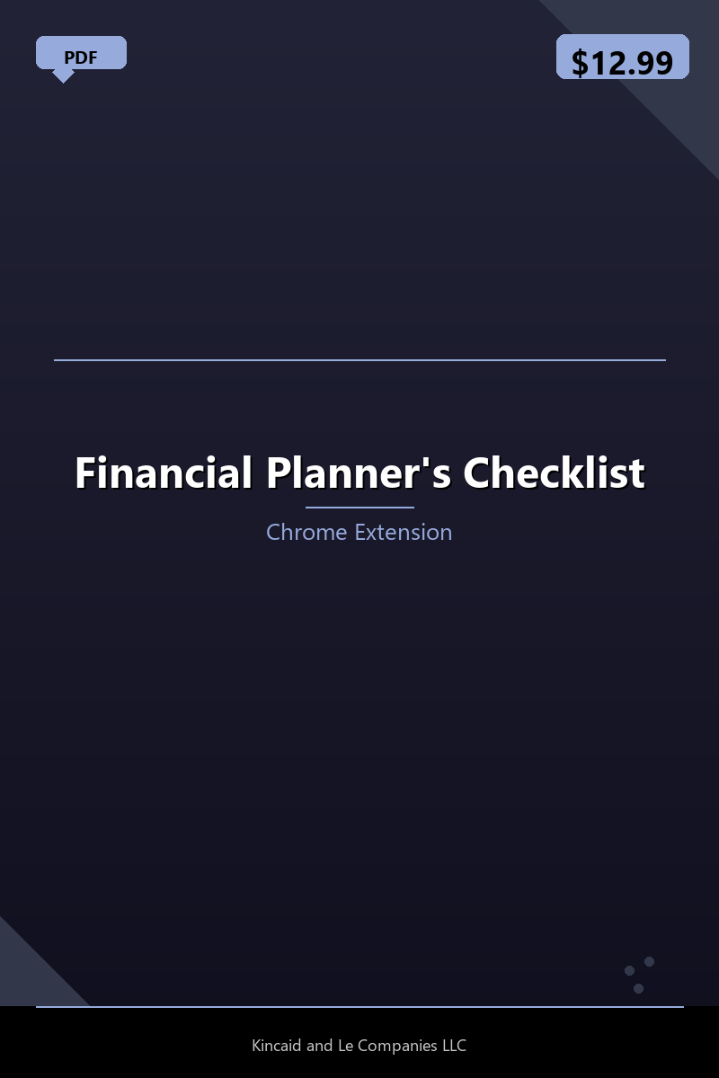 Financial Planner's Checklist