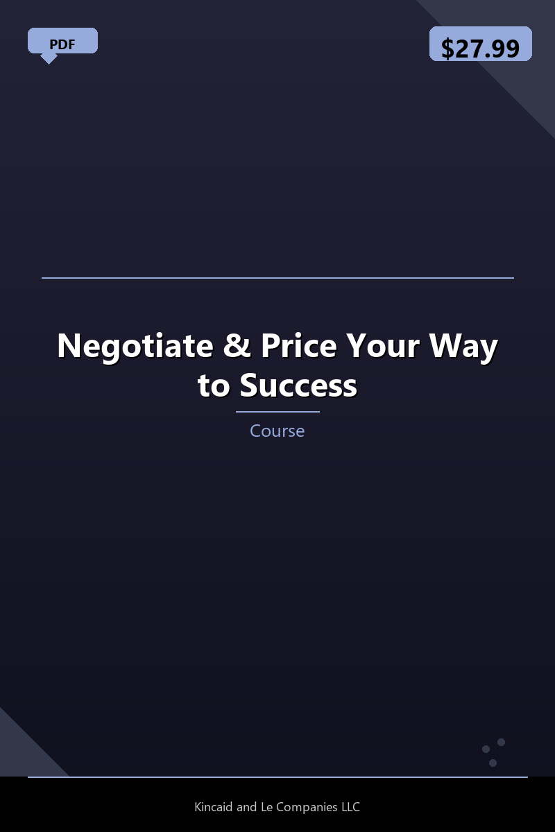 Negotiate & Price Your Way to Success