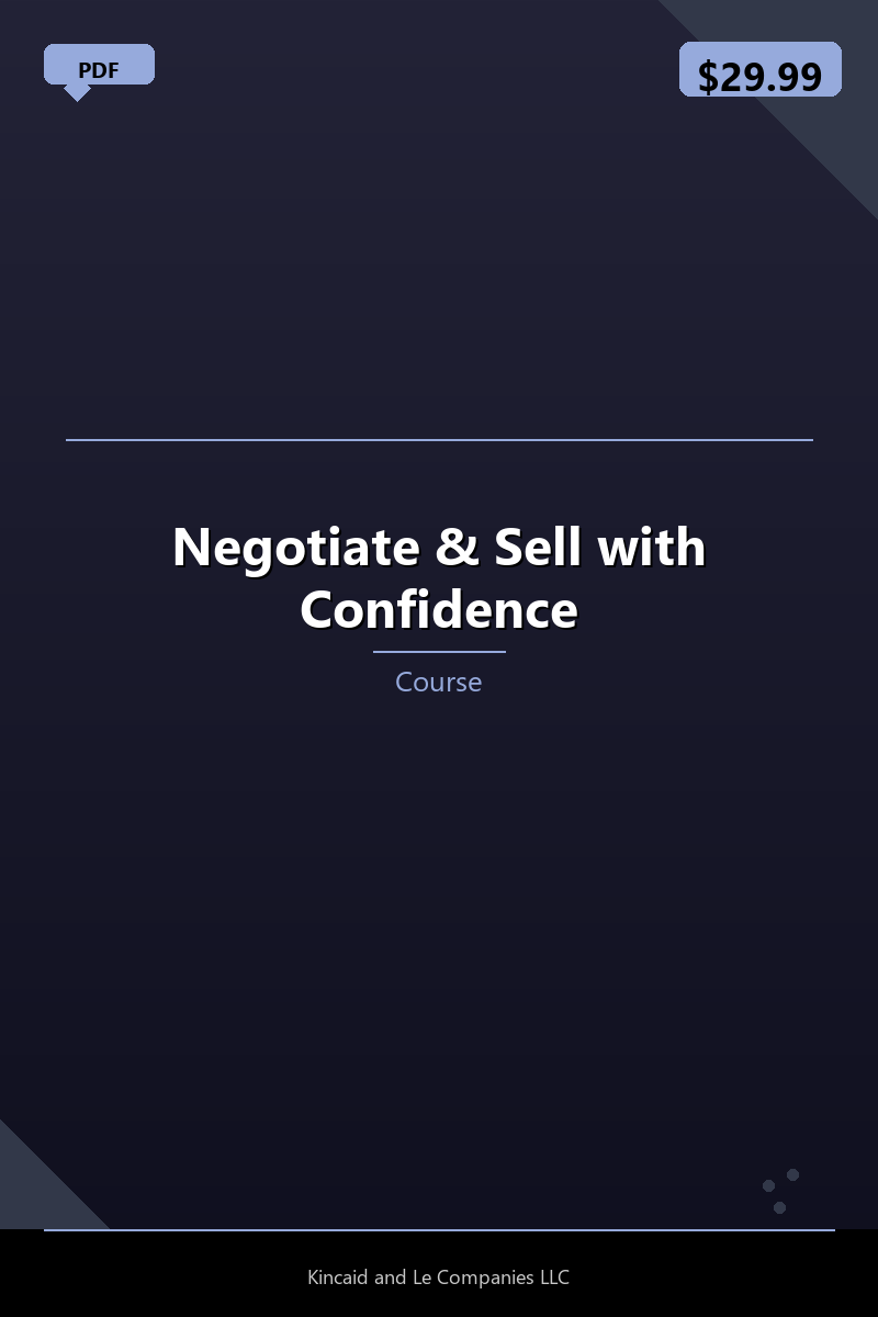 Negotiate & Sell with Confidence