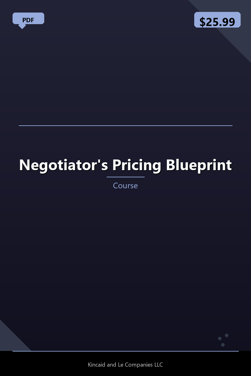 Negotiator's Pricing Blueprint