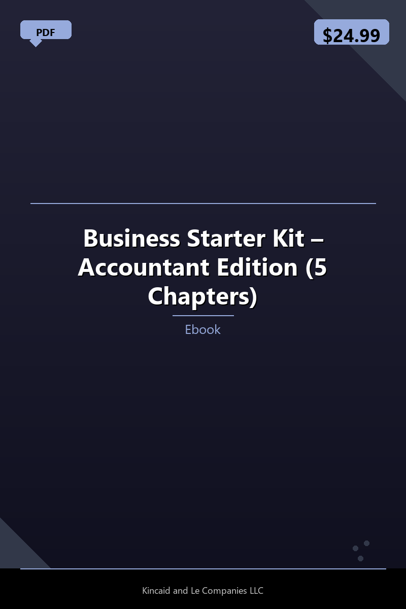 Business Starter Kit – Accountant Edition (5 Chapters)
