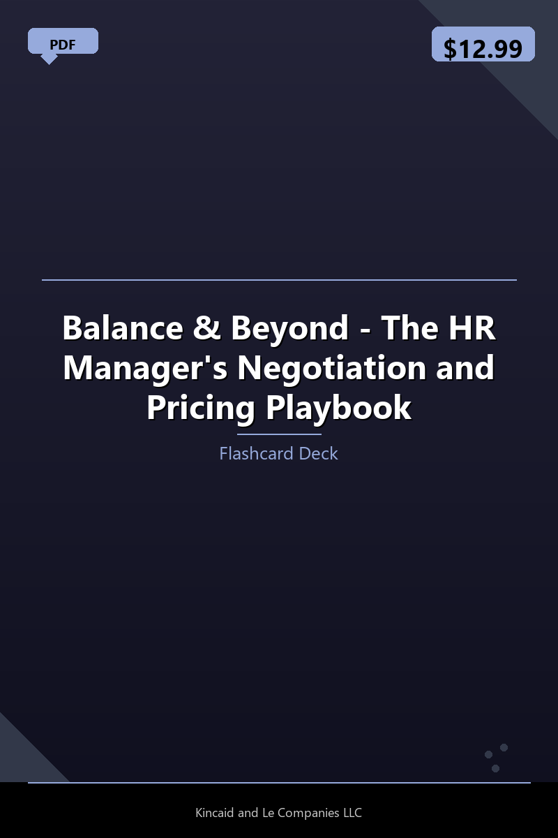 Balance & Beyond - The HR Manager's Negotiation and Pricing Playbook