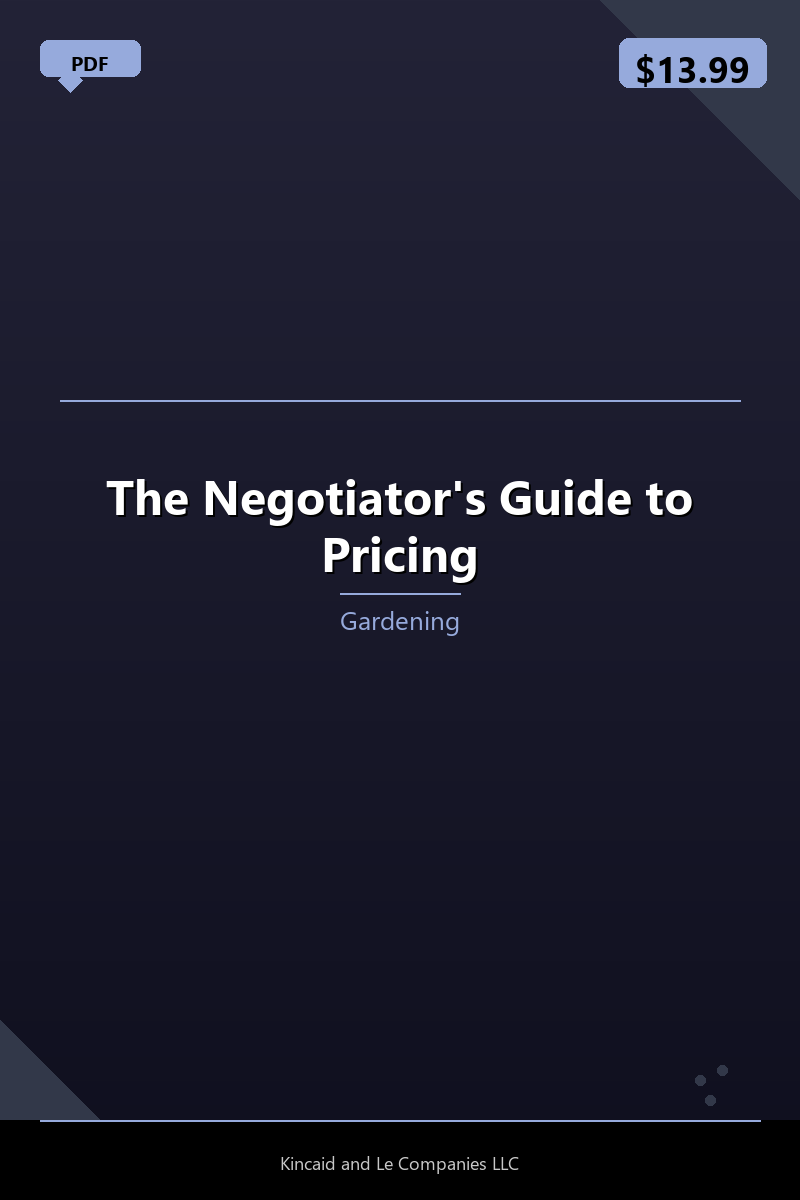 The Negotiator's Guide to Pricing