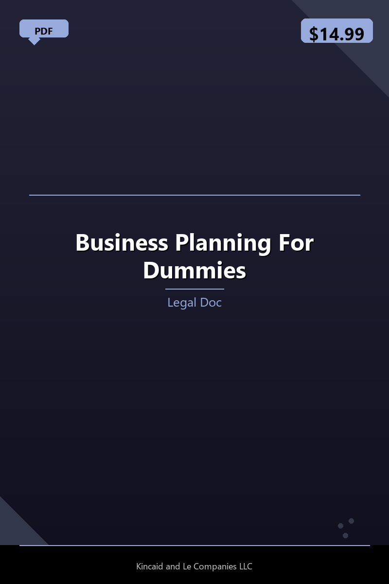 Business Planning For Dummies