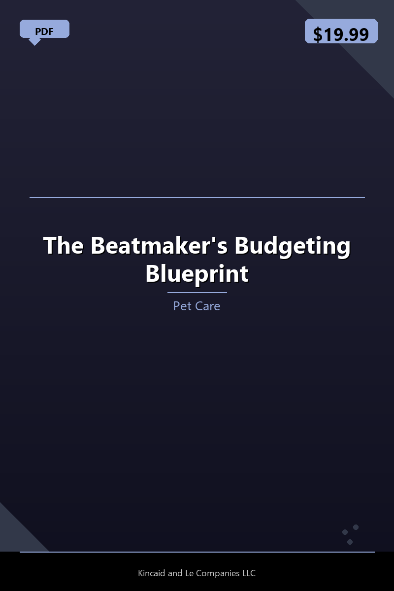 The Beatmaker's Budgeting Blueprint