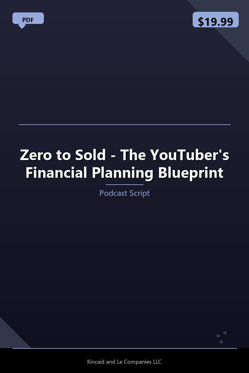Zero to Sold - The YouTuber's Financial Planning Blueprint