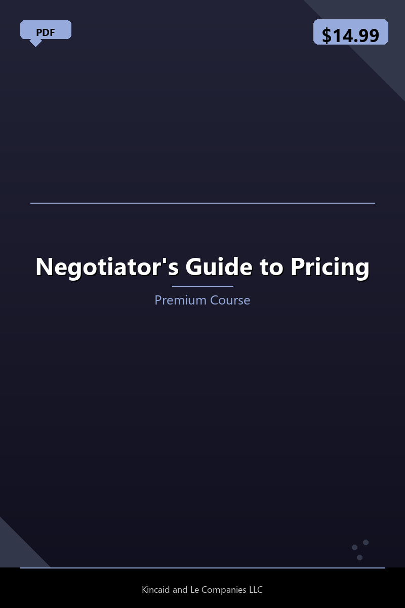 Negotiator's Guide to Pricing