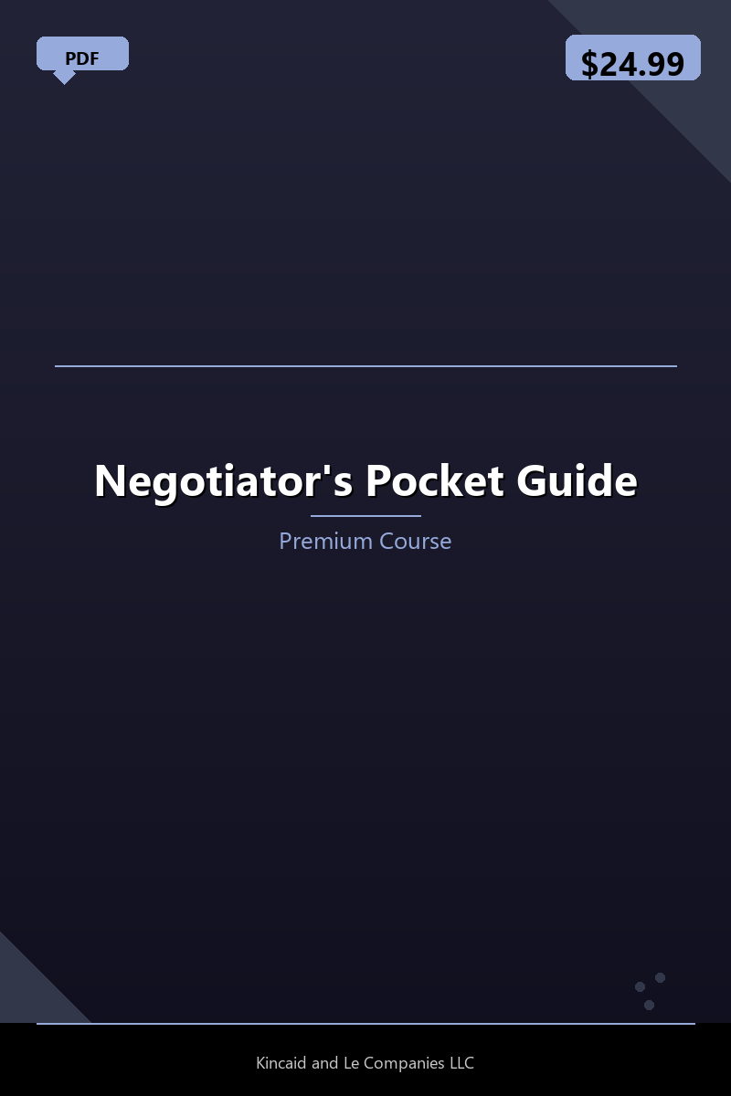 Negotiator's Pocket Guide