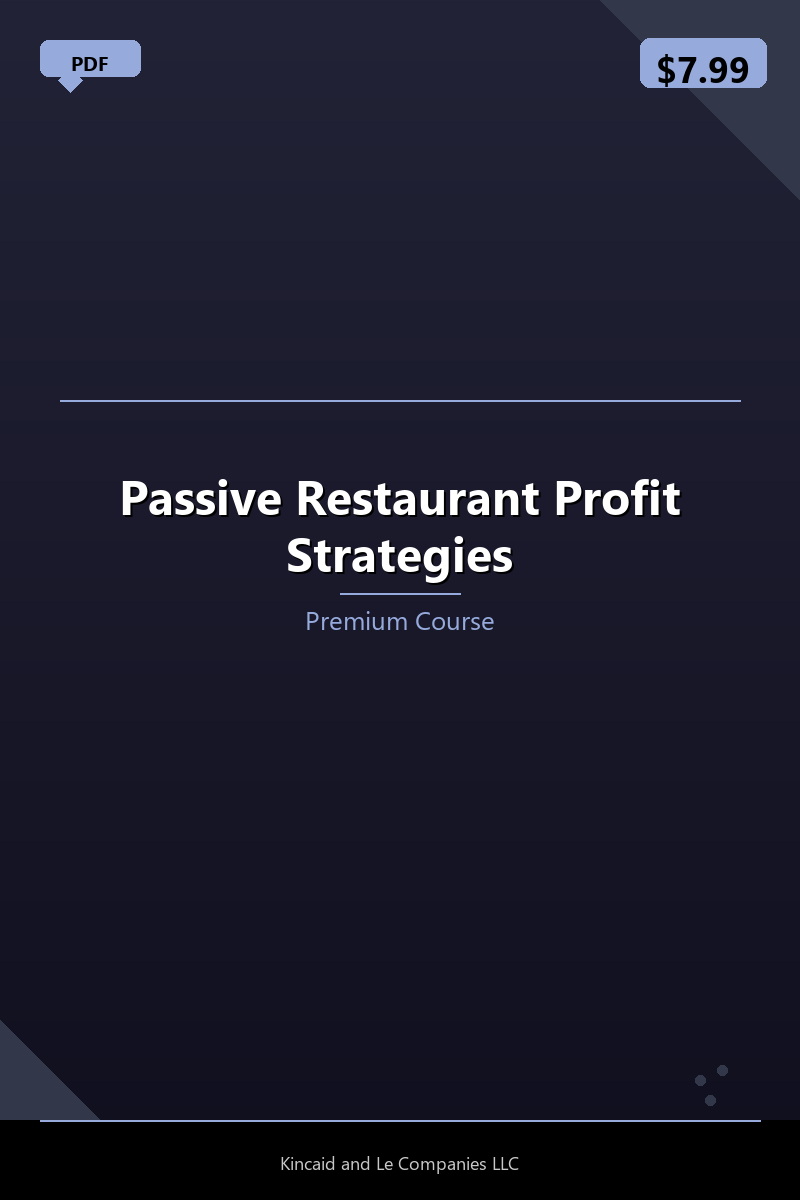 Passive Restaurant Profit Strategies