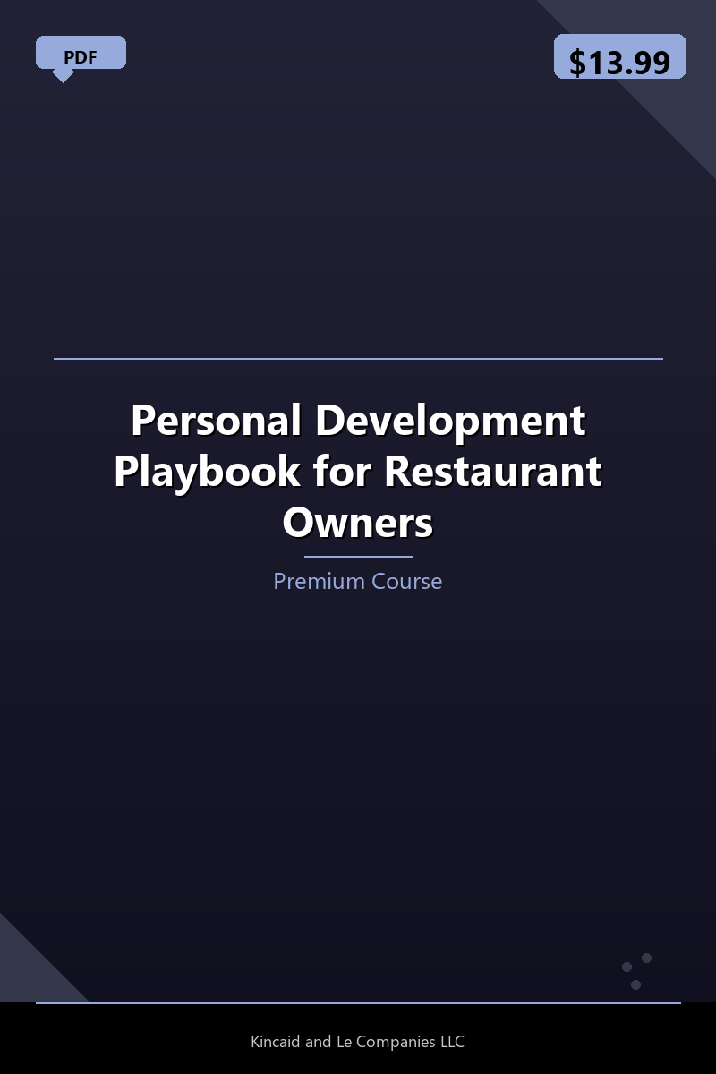 Personal Development Playbook for Restaurant Owners