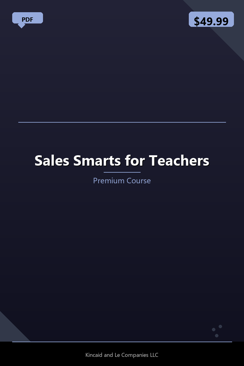 Sales Smarts for Teachers