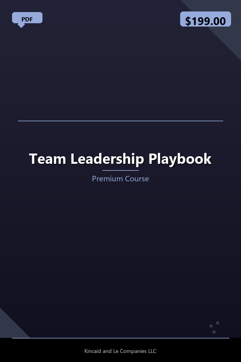 Team Leadership Playbook