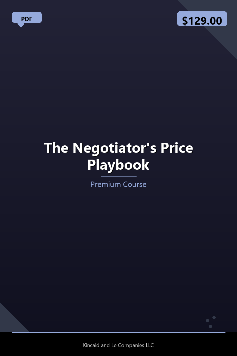 The Negotiator's Price Playbook