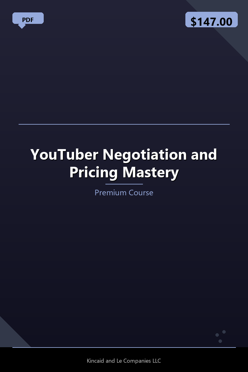 YouTuber Negotiation and Pricing Mastery