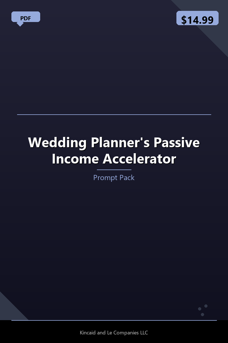 Wedding Planner's Passive Income Accelerator