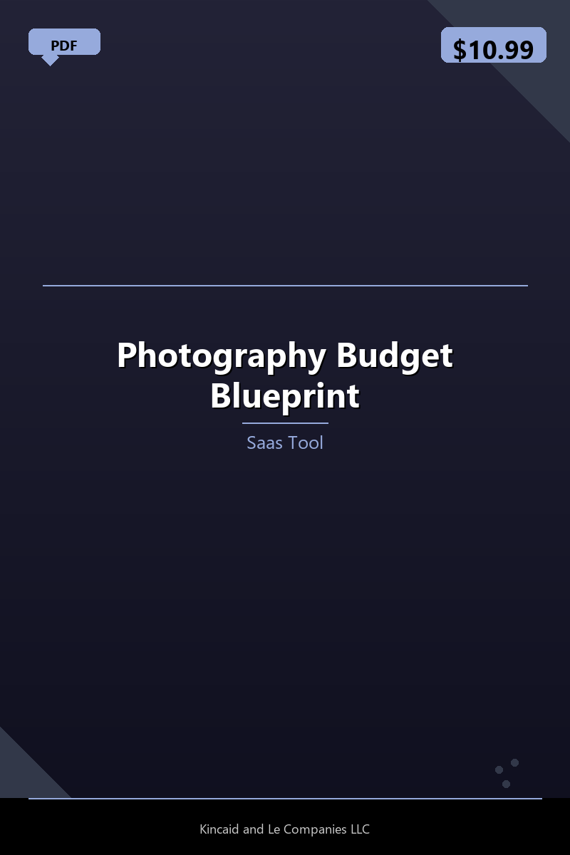 Photography Budget Blueprint