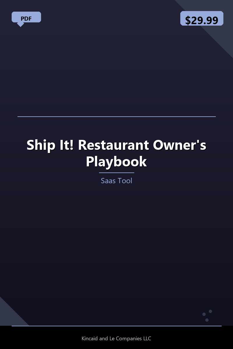 Ship It! Restaurant Owner's Playbook