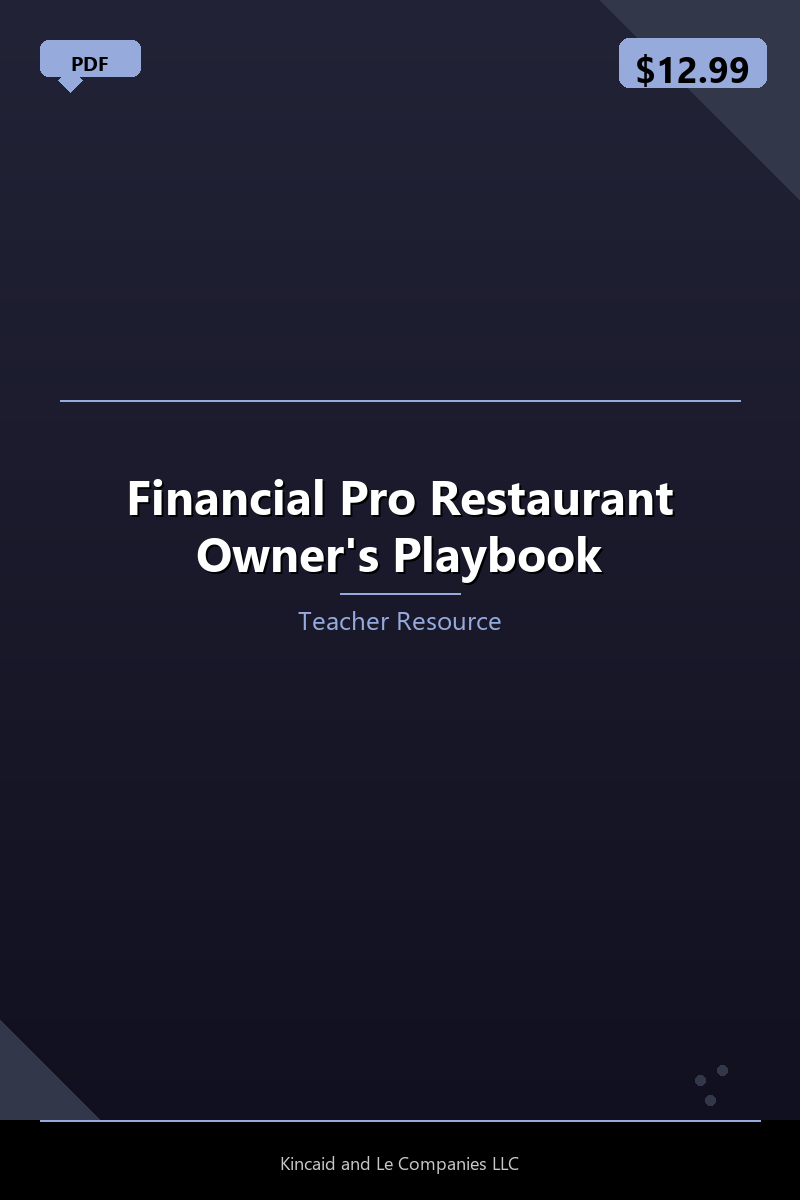 Financial Pro Restaurant Owner's Playbook