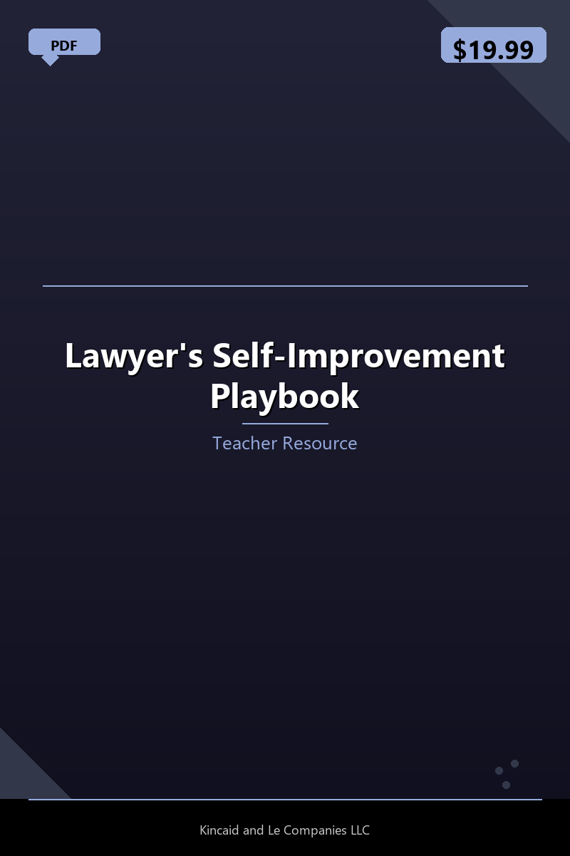 Lawyer's Self-Improvement Playbook