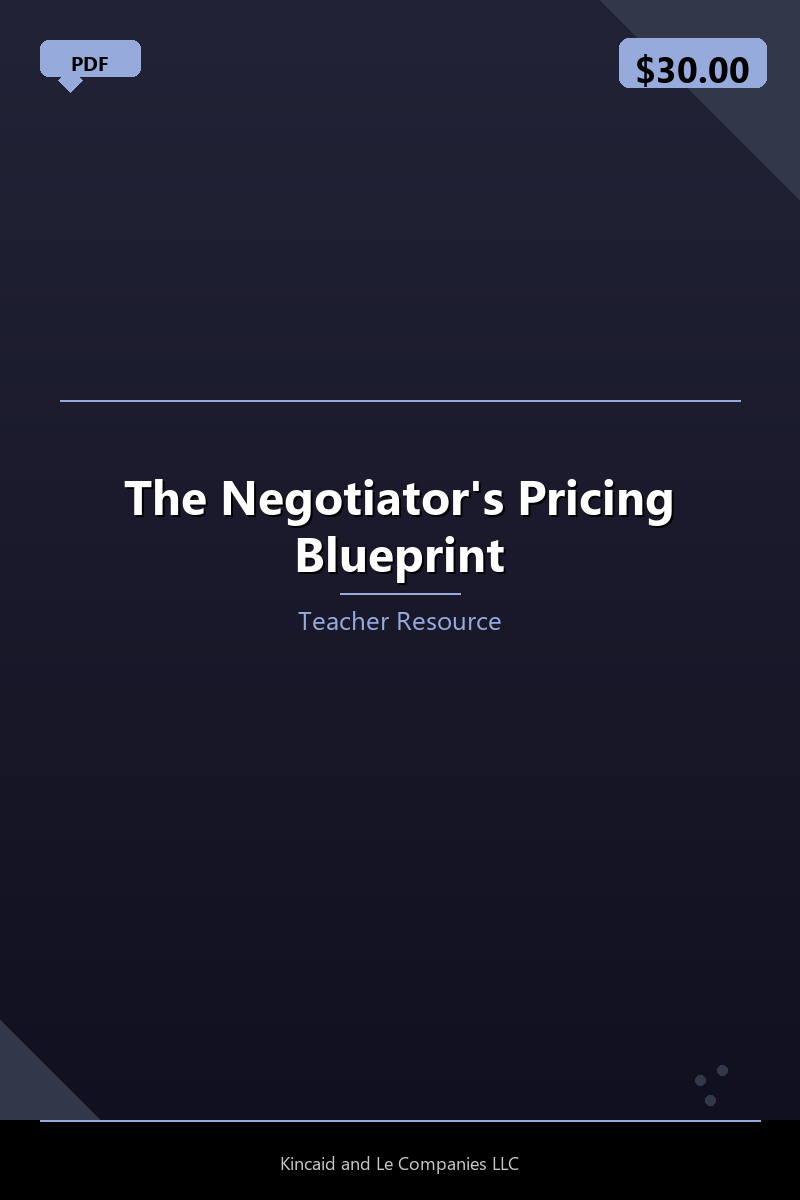 The Negotiator's Pricing Blueprint