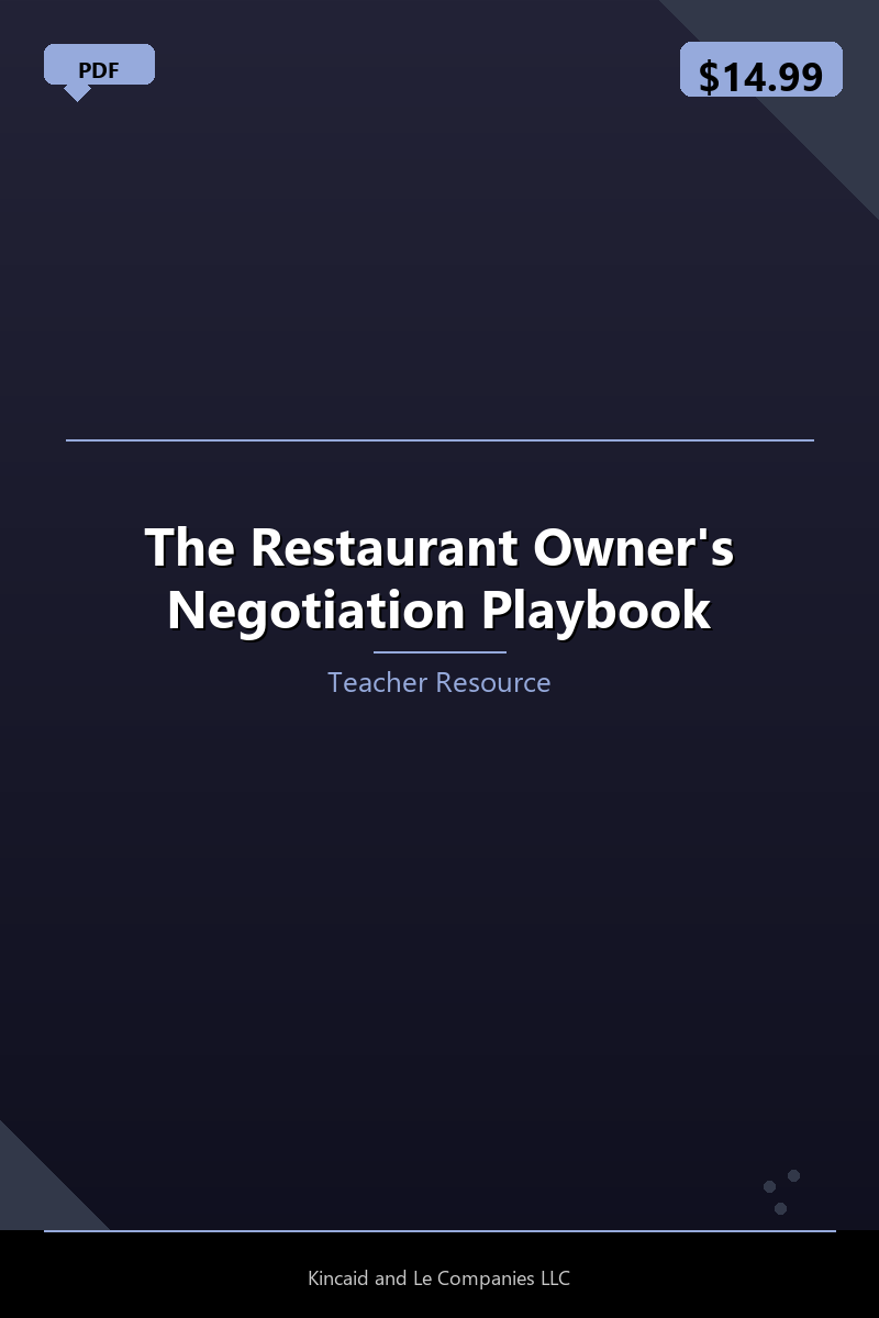 The Restaurant Owner's Negotiation Playbook