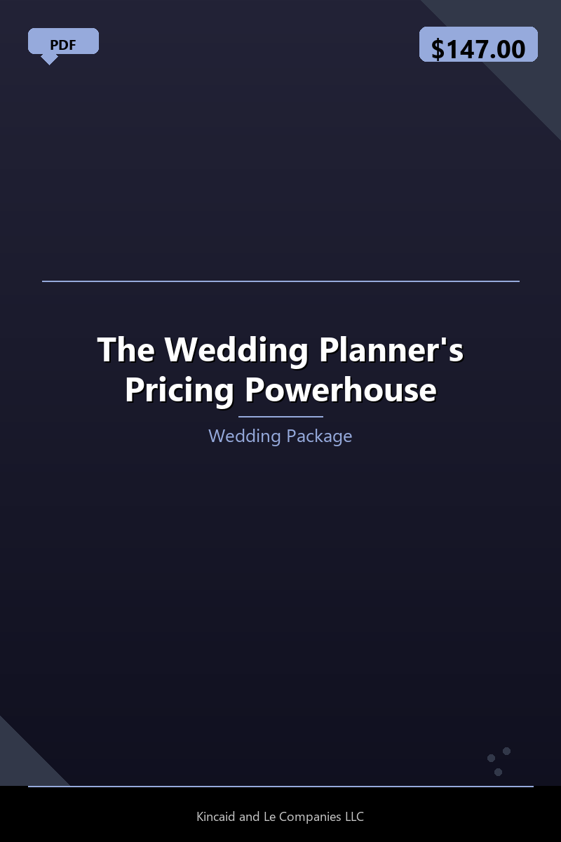 The Wedding Planner's Pricing Powerhouse