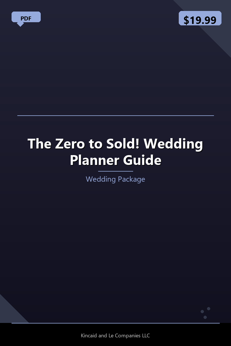 The Zero to Sold! Wedding Planner Guide