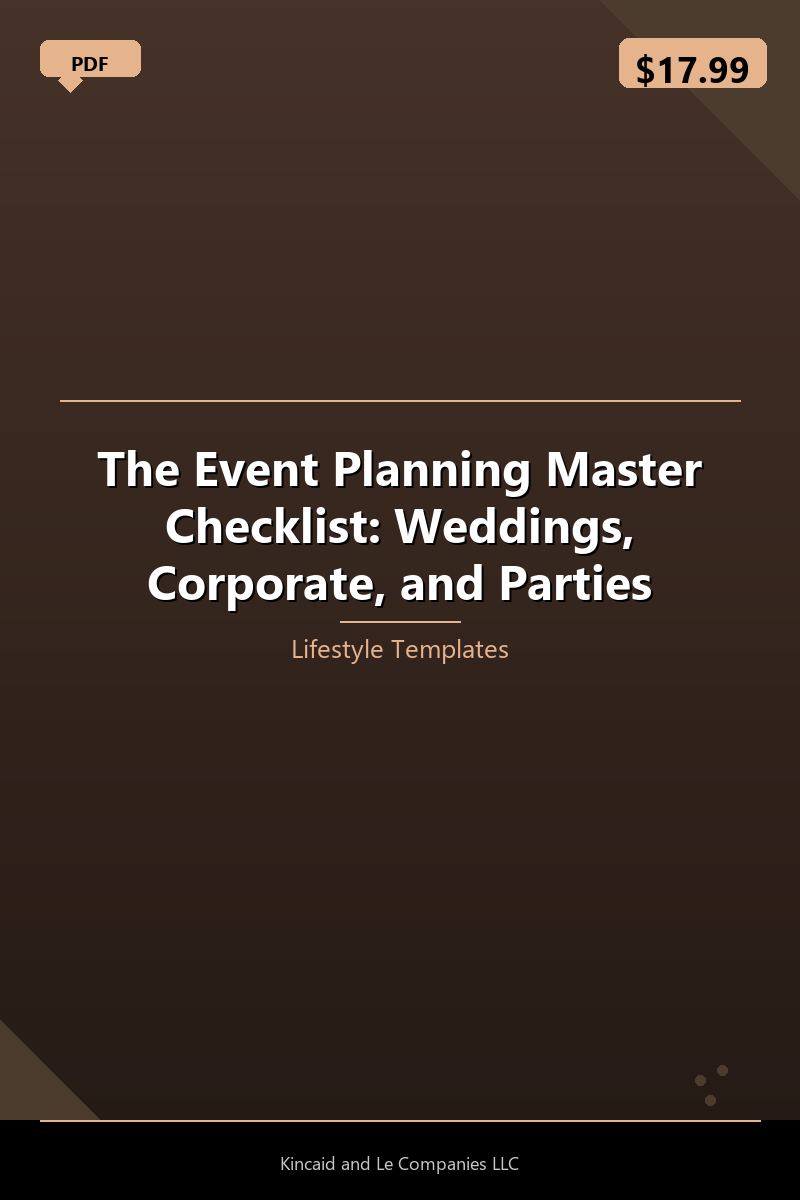 The Event Planning Master Checklist: Weddings, Corporate, and Parties