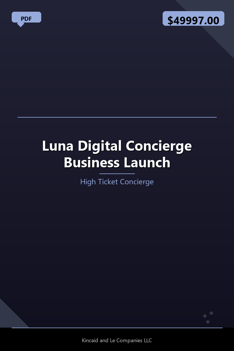 Luna Digital Concierge Business Launch
