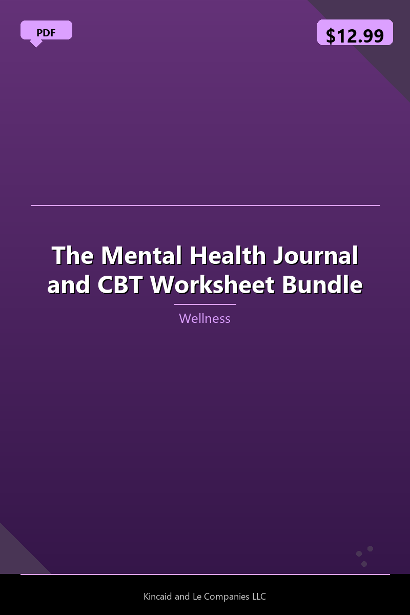 The Mental Health Journal and CBT Worksheet Bundle