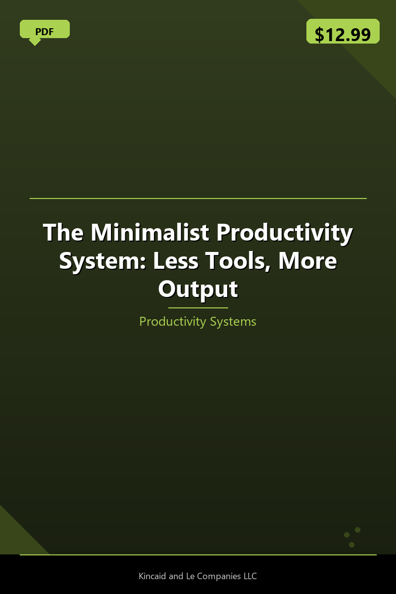 The Minimalist Productivity System: Less Tools, More Output