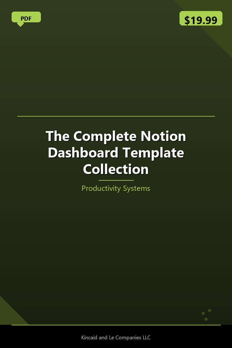 The Complete Notion Dashboard Template Collection