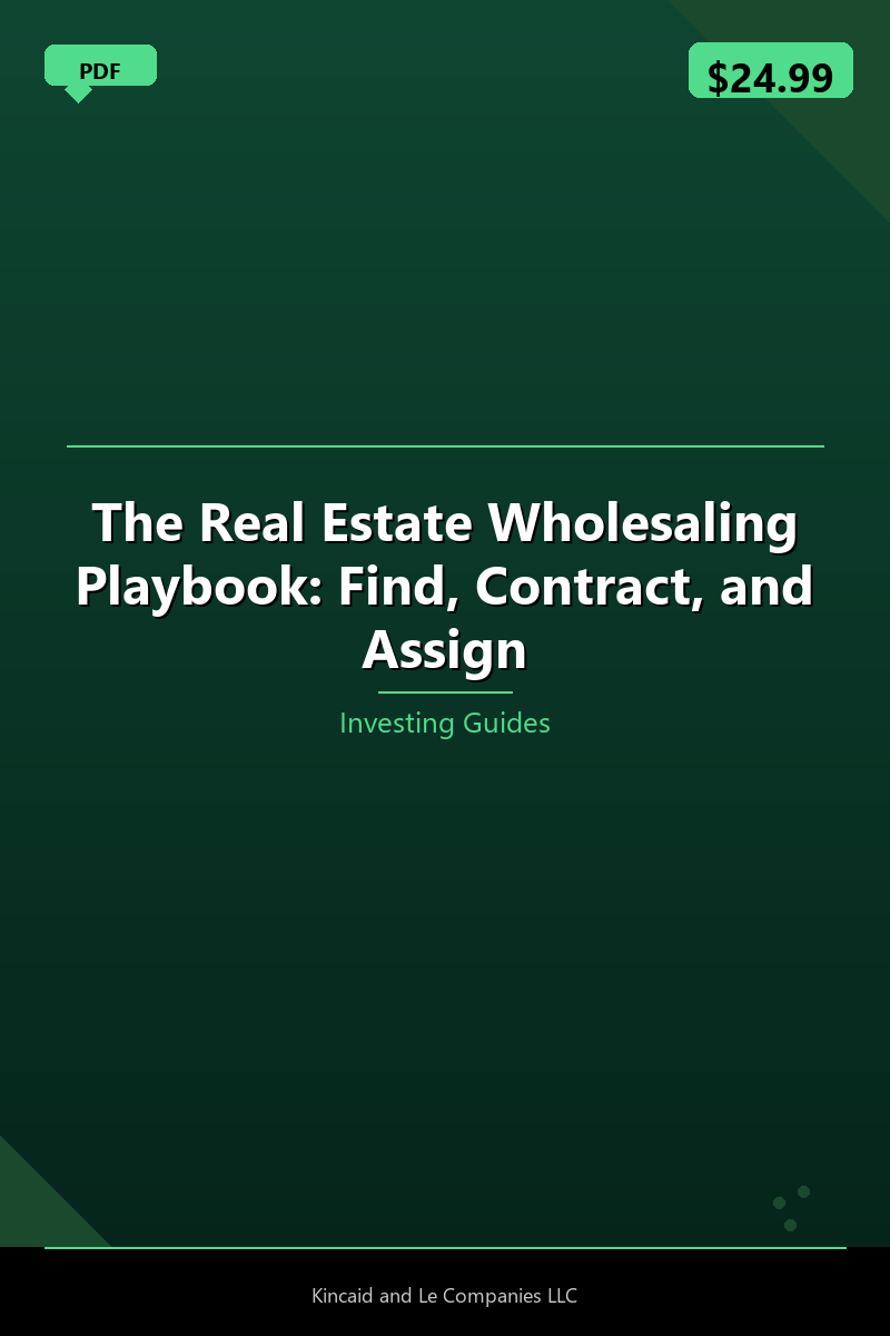 The Real Estate Wholesaling Playbook: Find, Contract, and Assign