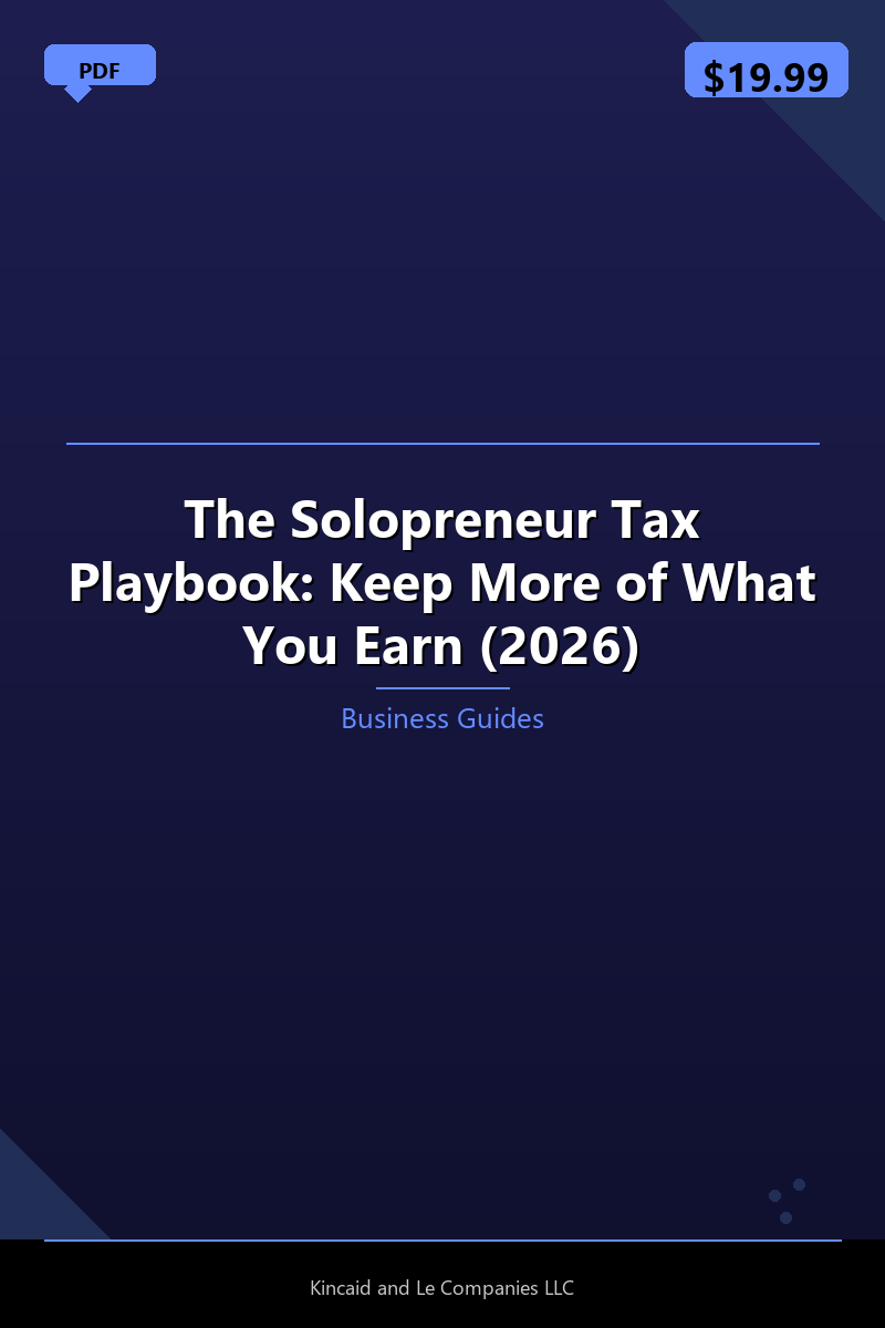 The Solopreneur Tax Playbook: Keep More of What You Earn (2026)