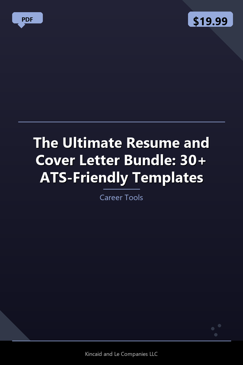 The Ultimate Resume and Cover Letter Bundle: 30+ ATS-Friendly Templates